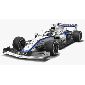 3D Williams F1 Racing FW43 Formula 1 Season 2020 Updated Livery